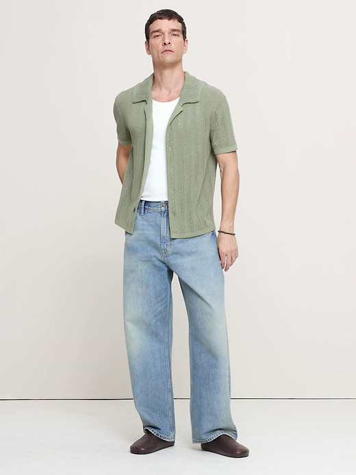 Banana Republic Textured Polo Cardigan — photo 6