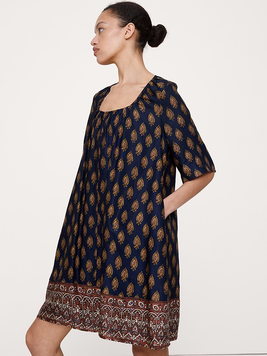 Banana Republic Viscose-Linen Scoop-Neck Mini Dress — photo 4