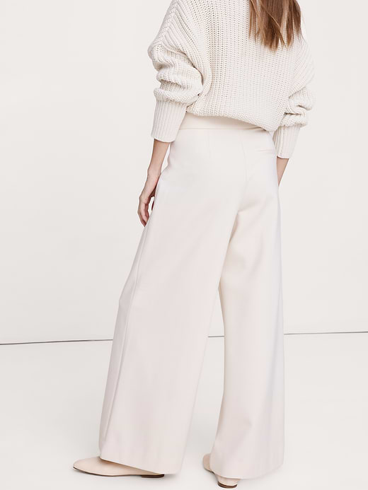 Banana Republic High Rise Wide-Leg Drapey Ponte Pant — photo 3