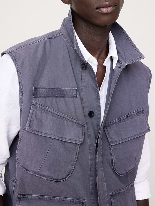 Banana Republic Cotton Utility Vest — photo 8