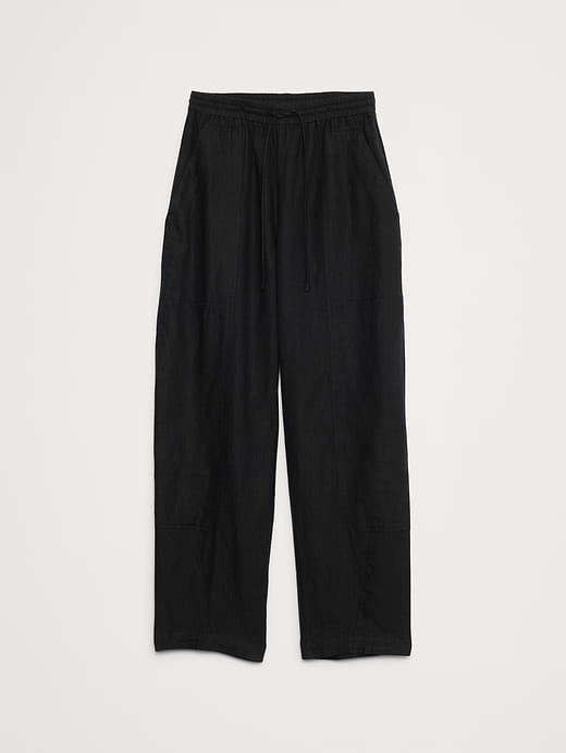 Banana Republic Barrel-Leg Linen Pull-On Pant — photo 5