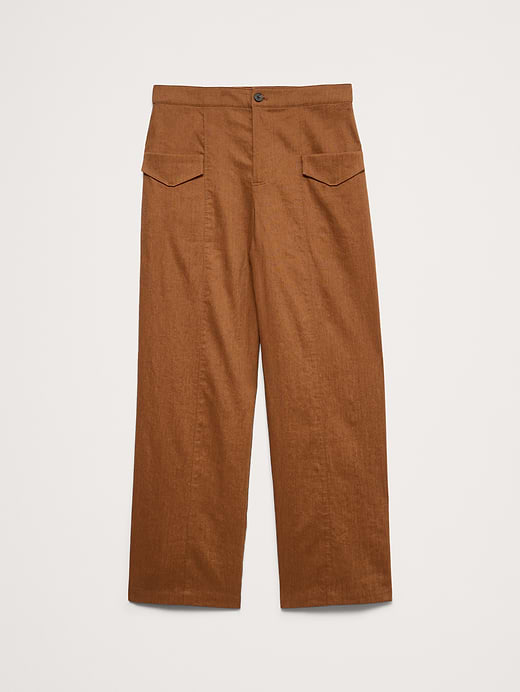 Banana Republic High-Rise Straight Utility Pant in Stretch Linen-Viscose — photo 5