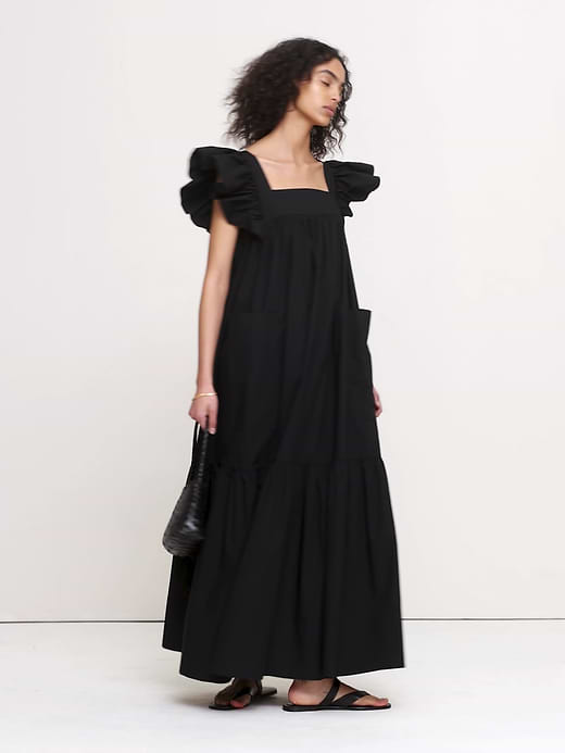 Banana Republic Cotton Poplin Flounce Maxi Dress — photo 6