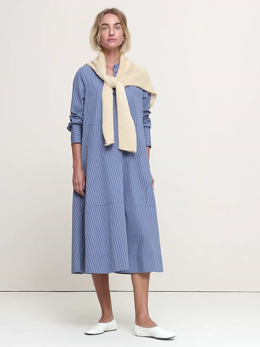 Banana Republic Cotton Trapeze Shirt Dress — photo 6