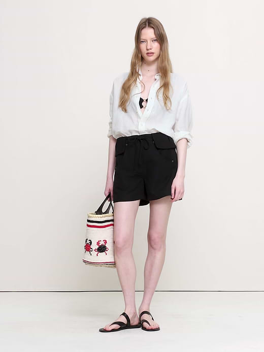 Banana Republic 4" TENCEL™-Linen Short with Foldover Waistband — photo 6