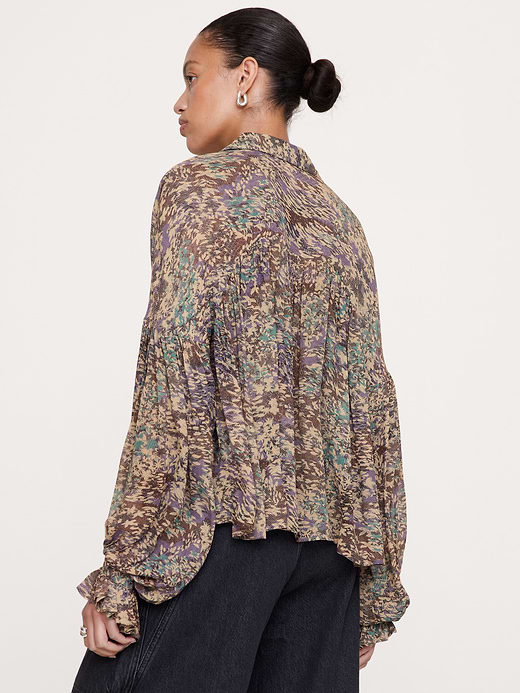 Banana Republic Viscose Balloon-Sleeve Blouse — photo 3