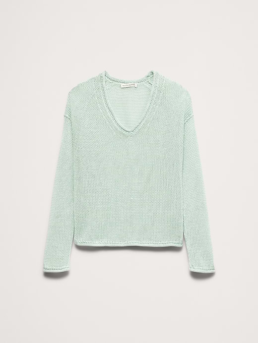 Banana Republic Heirloom Linen V-Neck Sweater — photo 3