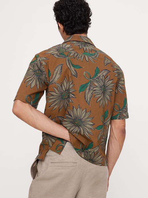 Banana Republic Relaxed-Fit Cotton Slub Resort Shirt — photo 3