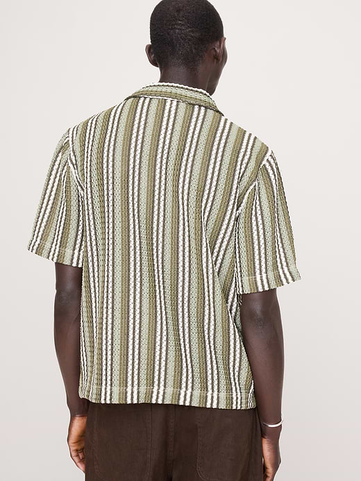 Banana Republic Textured Stripe Resort Shirt — photo 3
