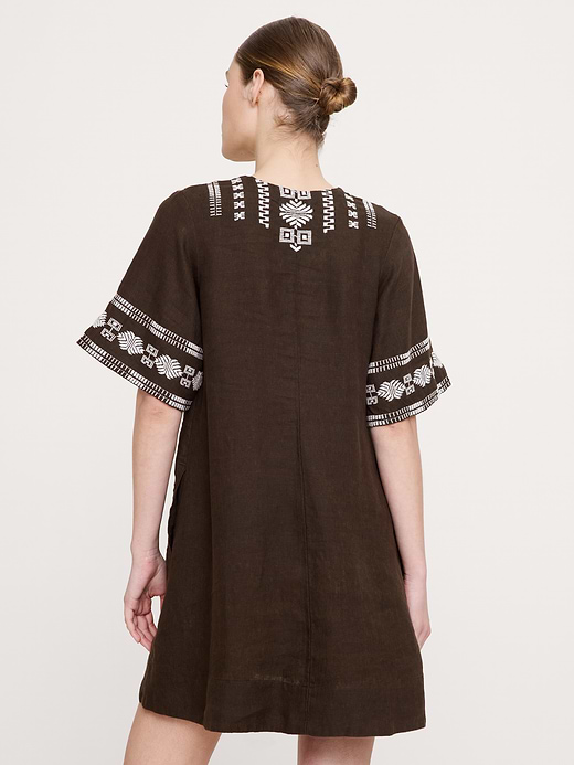 Banana Republic Embroidered Linen Mini Dress — photo 3