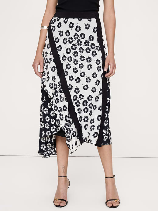 Banana Republic Crepe Asymmetrical Wrap Midi Skirt — photo 4