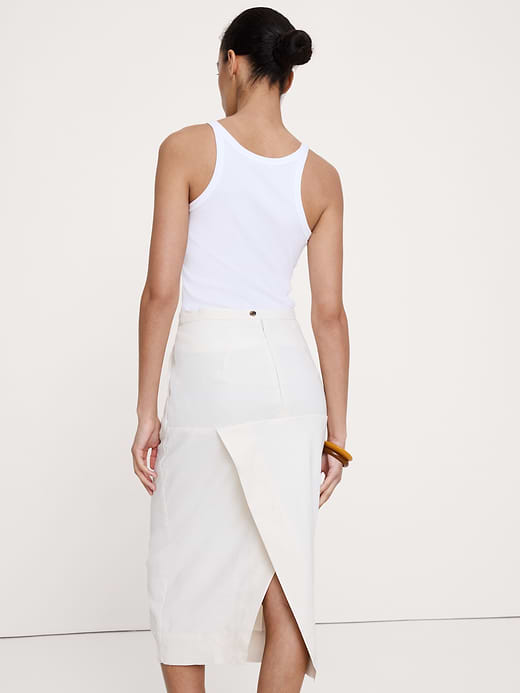 Banana Republic Stretch Linen-Viscose Pencil Skirt — photo 3