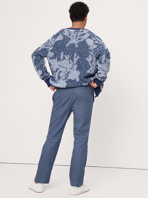 Banana Republic Straight Italian Linen-Cotton Pull-On Pant — photo 3