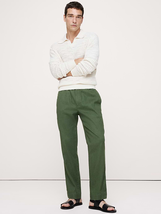Banana Republic Straight Italian Linen-Cotton Pull-On Pant — photo 1