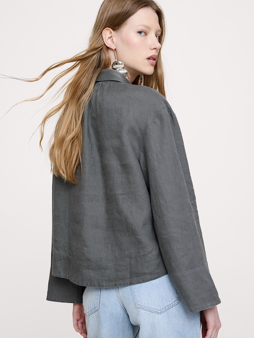 Banana Republic Linen Popover Top — photo 3