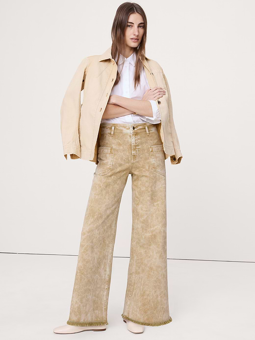 Banana Republic High-Rise Wide-Leg Jean with Raw Hem — photo 5