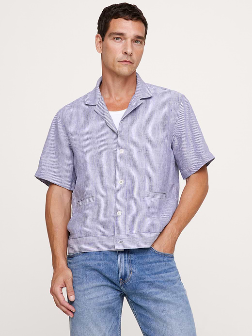 Banana Republic Standard-Fit Linen Resort Shirt — photo 1