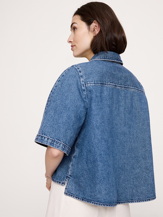 Banana Republic Denim Flare-Sleeve Jacket — photo 3
