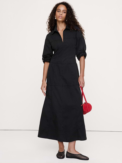 Banana Republic Cotton Twill Paneled Shirt Dress — photo 1