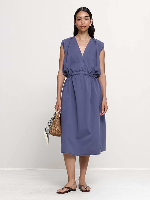 Banana Republic Cotton Twill Cinch-Waist Dress — photo 5