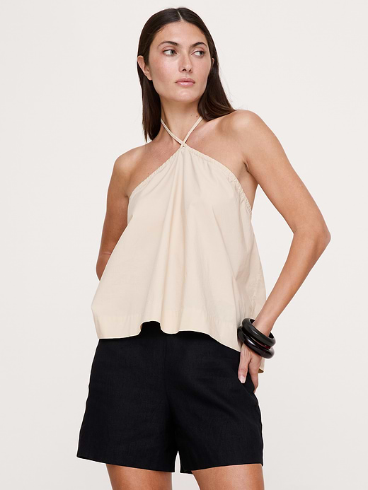 Banana Republic Cotton Poplin Halter Top — photo 5