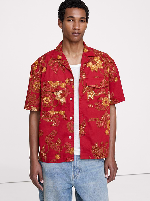Banana Republic Archive Reissue Relaxed-Fit Cotton Poplin Shirt — photo 1