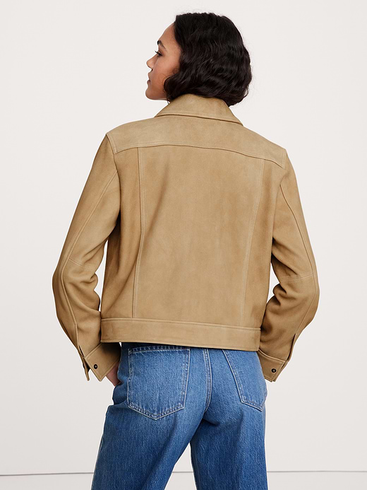Banana Republic Relaxed Suede Trucker Jacket — photo 3