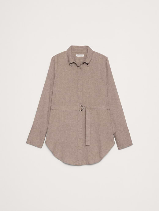Banana Republic Flannel Belted Tunic Shirt — photo 5
