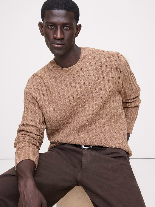 Banana Republic Cotton-Linen Blend Crew-Neck Sweater — photo 1