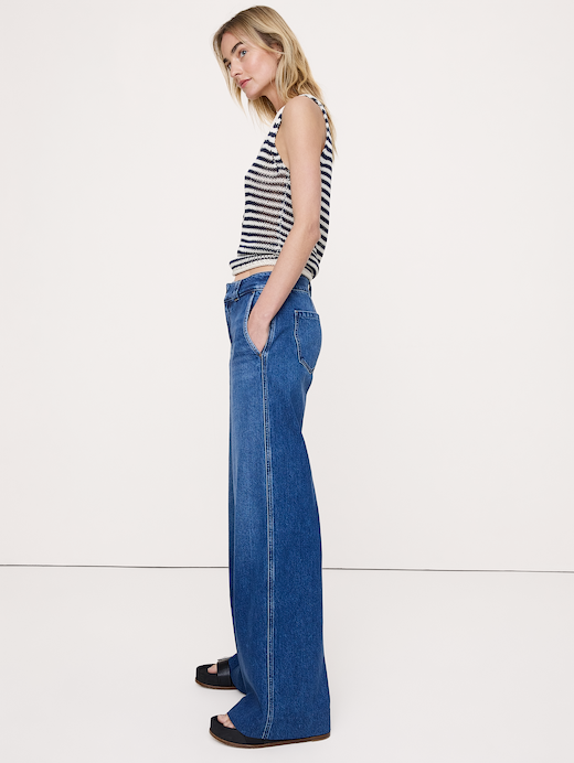 Banana Republic Mid-Rise Palazzo Jean — photo 4