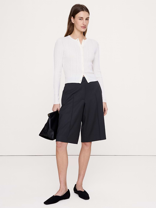 Banana Republic High-Rise Italian Wool Bermuda Short — photo 1