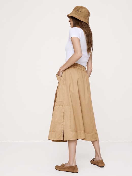 Banana Republic Cotton Twill Utility Midi Skirt — photo 3