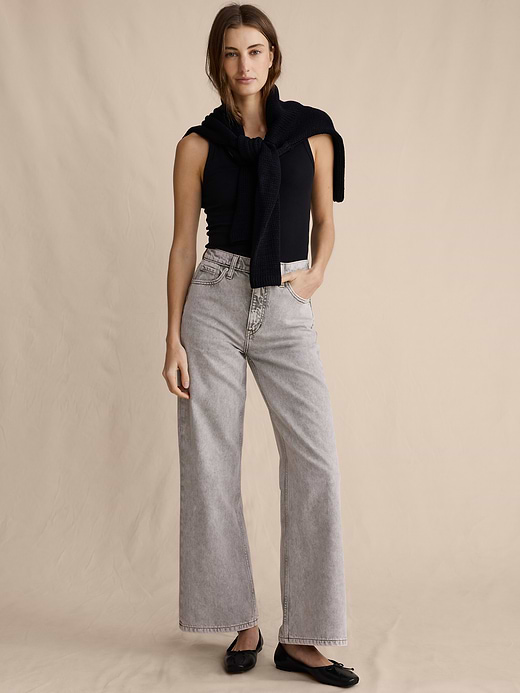 Banana Republic The Icon Classic Wide-Leg Crop Jean — photo 1