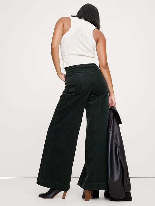 Banana Republic Ultra-High Rise Wide-Leg Corduroy Pant — photo 3