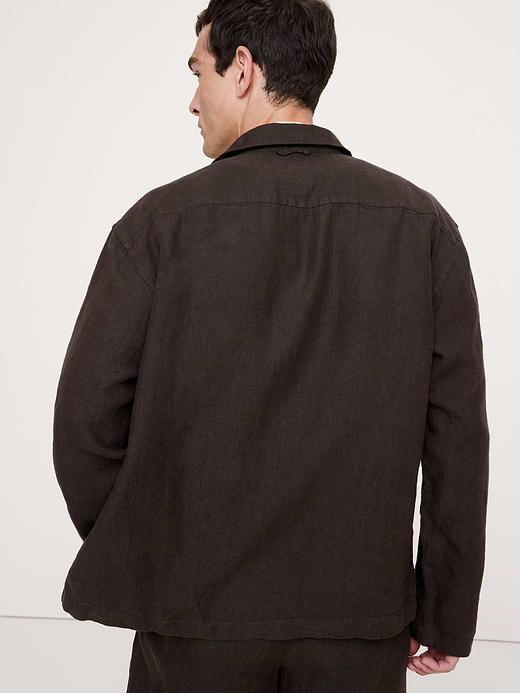 Banana Republic Relaxed-Fit Linen Long-Sleeve Resort Shirt — photo 3