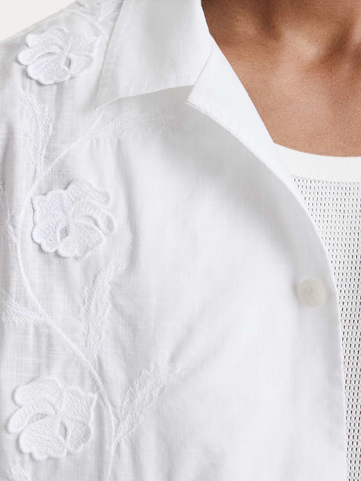 Banana Republic Relaxed-Fit Embroidered Cotton Resort Shirt — photo 7