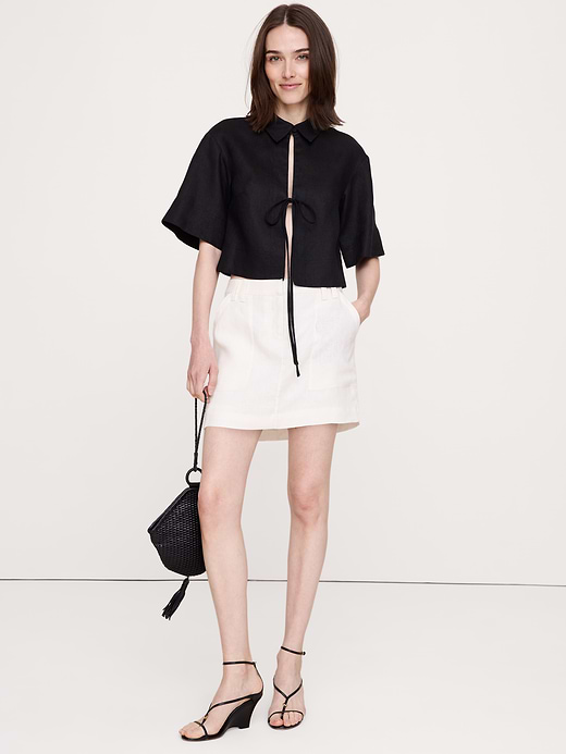 Banana Republic Linen Mini Skort — photo 3