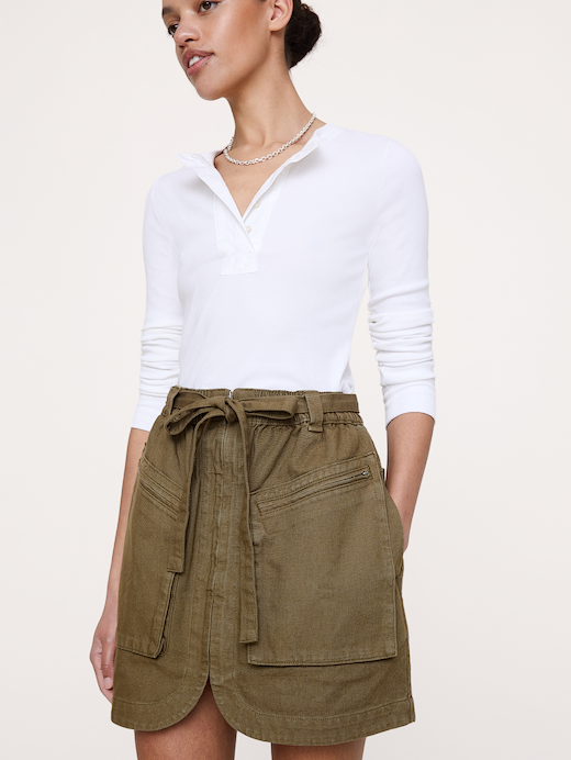 Banana Republic Cotton Utility Mini Skirt — photo 4