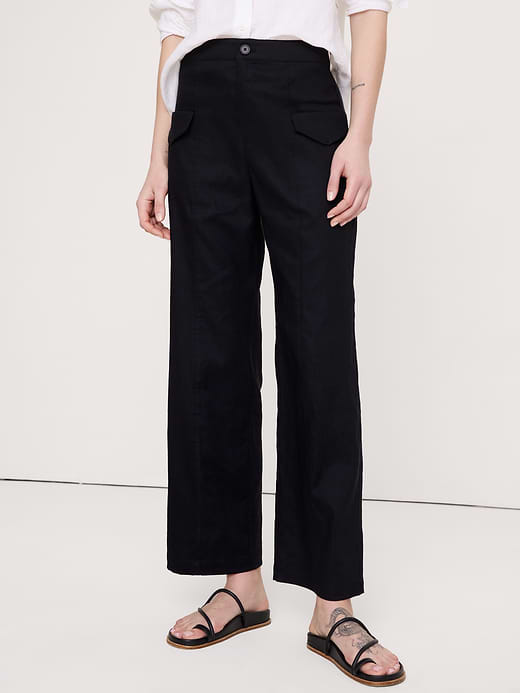 Banana Republic High-Rise Straight Utility Pant in Stretch Linen-Viscose — photo 4
