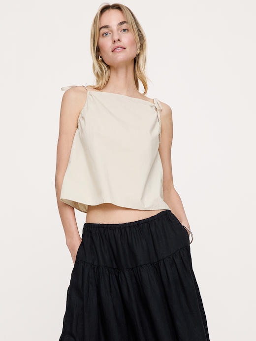 Banana Republic Cotton Poplin Tie-Strap Tank — photo 1