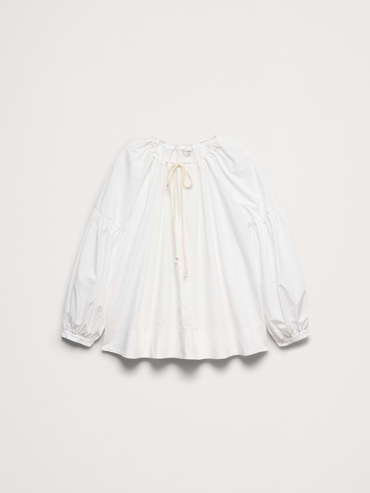 Banana Republic Cotton Poplin Drawstring Top — photo 5