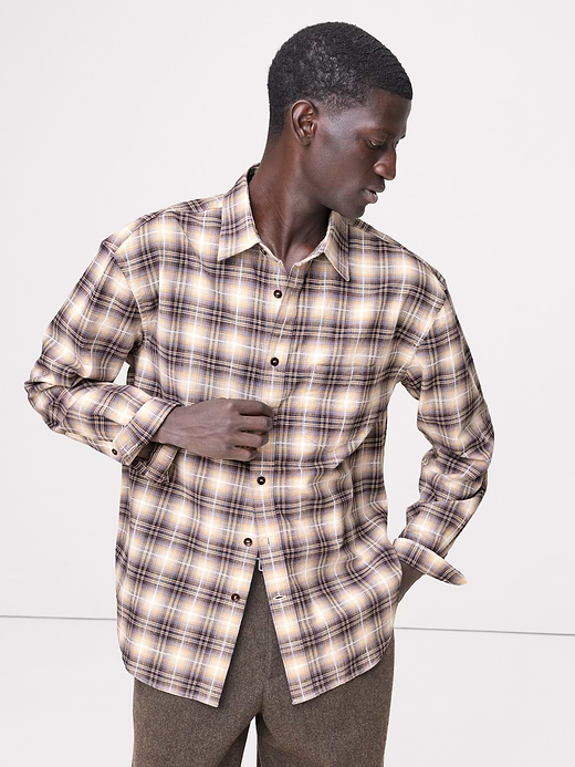 Banana Republic Relaxed-Fit Slub Cotton Shirt — photo 1