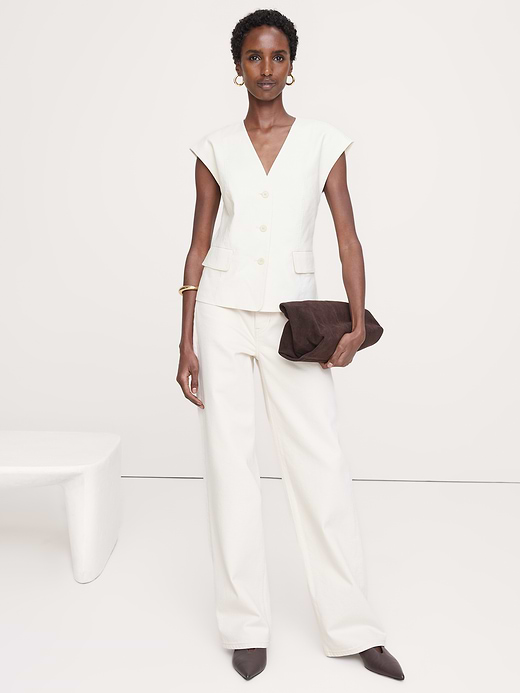 Banana Republic Stretch Linen-Viscose Vest — photo 1