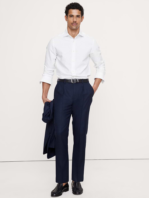 Banana Republic Tailored Slim-Fit Italian Wool Ventile Suit Pant — photo 1
