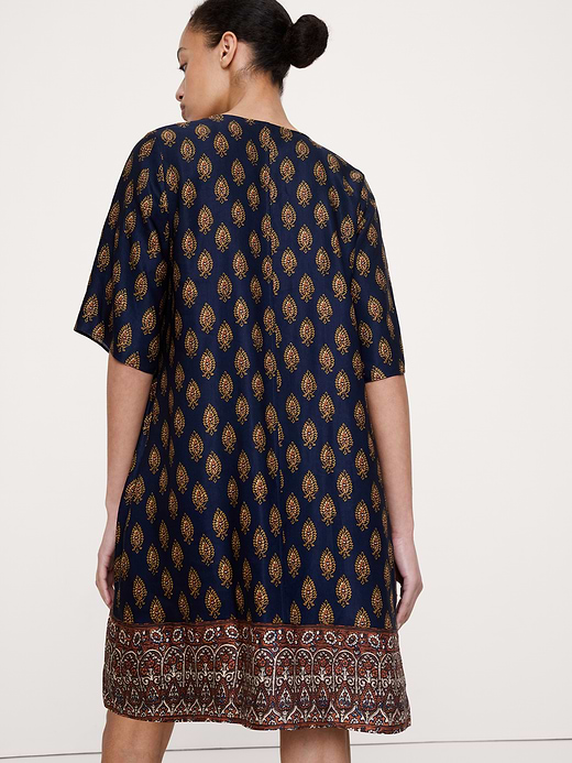 Banana Republic Viscose-Linen Scoop-Neck Mini Dress — photo 3
