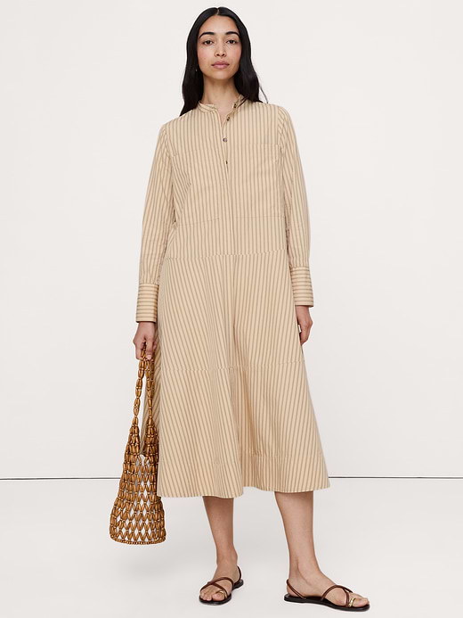 Banana Republic Cotton Trapeze Shirt Dress — photo 1