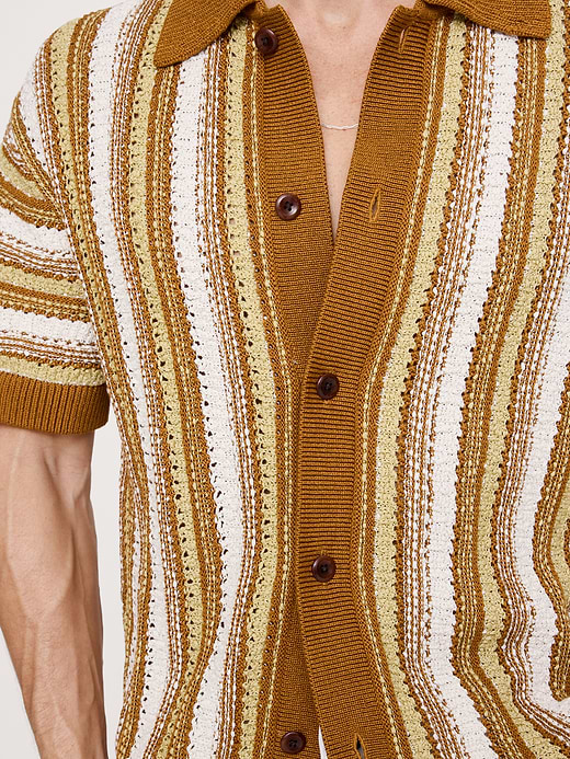 Banana Republic Fringe Cotton Polo Cardigan — photo 7