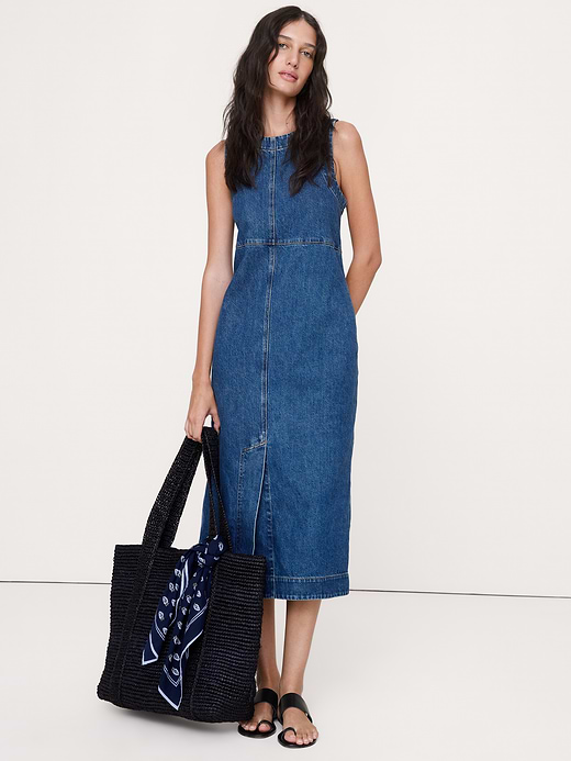 Banana Republic Denim Shift Midi Dress — photo 1