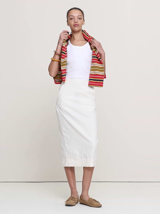 Banana Republic Stretch Linen-Viscose Pencil Skirt — photo 5