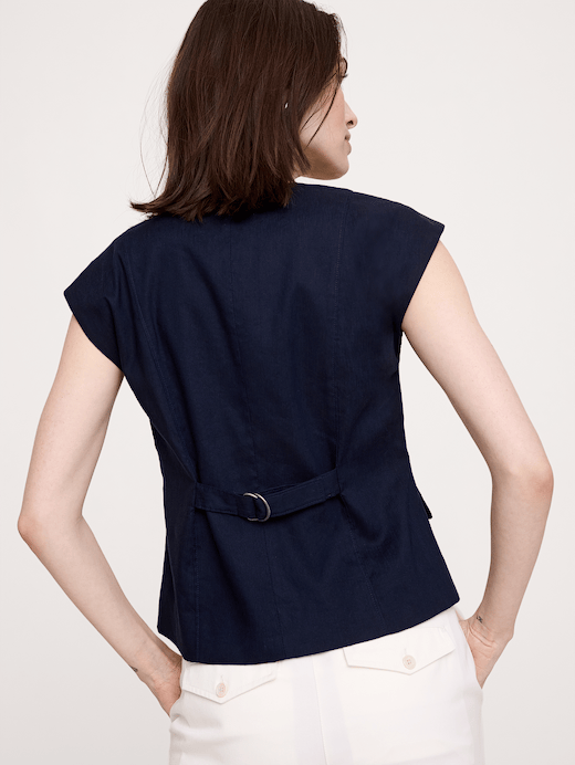 Banana Republic Stretch Linen-Viscose Vest — photo 3